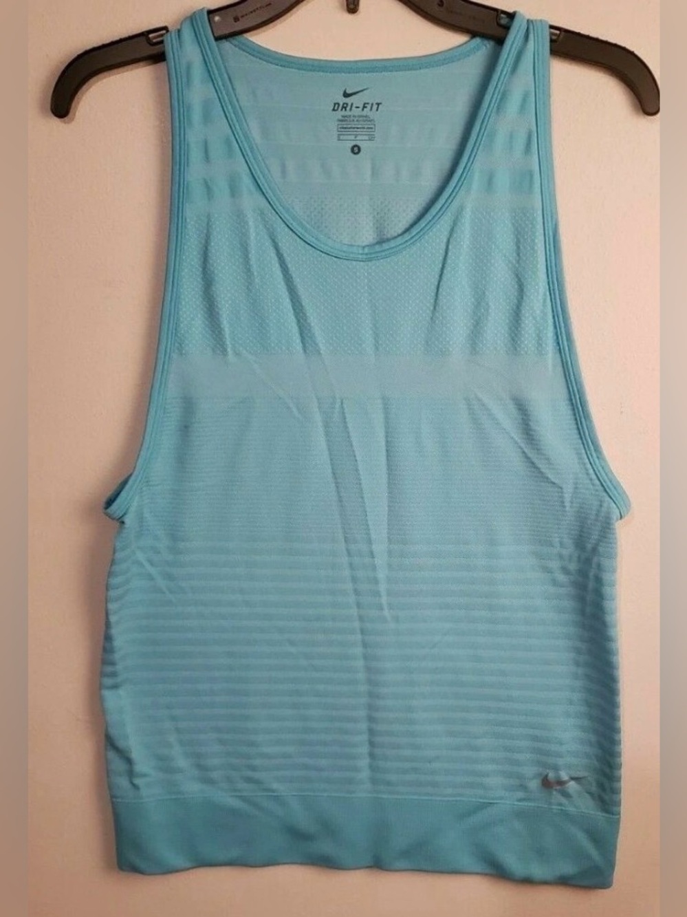 Nike Women's Dri-FIT Knit Sleeveless Training Tank Top Blue Green Size Small